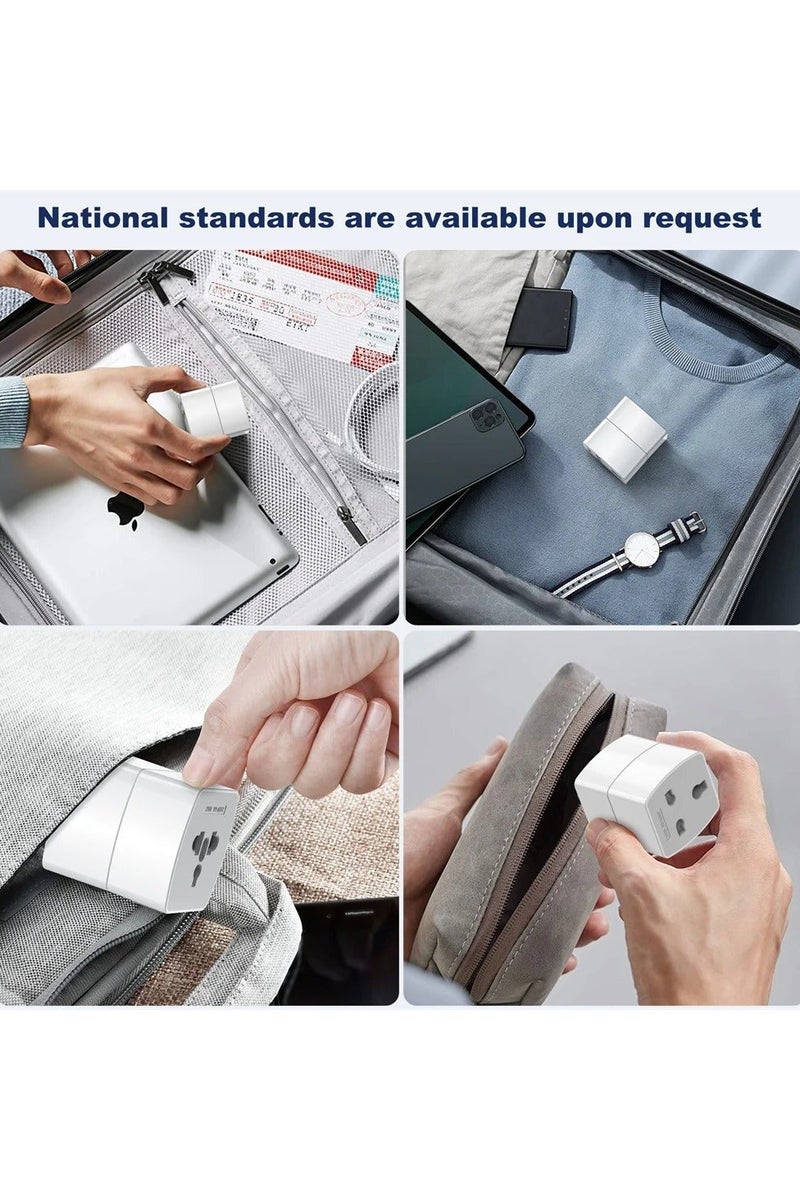 LDNIO Z4 Universal Plug Adapter ABS VO With UK/EU/US/AU Pin & 2 Universal Socket (6A) - White - Image 4